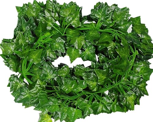 Miniatura 8 de Unilove Paquete de 12 enredaderas artificiales de 84 pies, hojas de hiedra artificial, plantas colgantes para dormitorio, oficina, decoración de