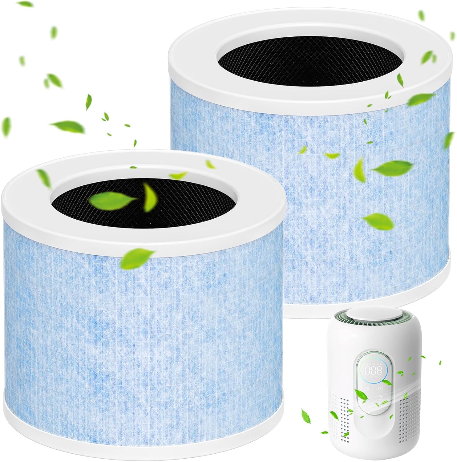 AP01 Filter Replacement Compatible with Momcozy AP01 Nursery Air Purifier, 4-in-1 Safe HEPA & Activated Carbon Air Filters, 2 Pack