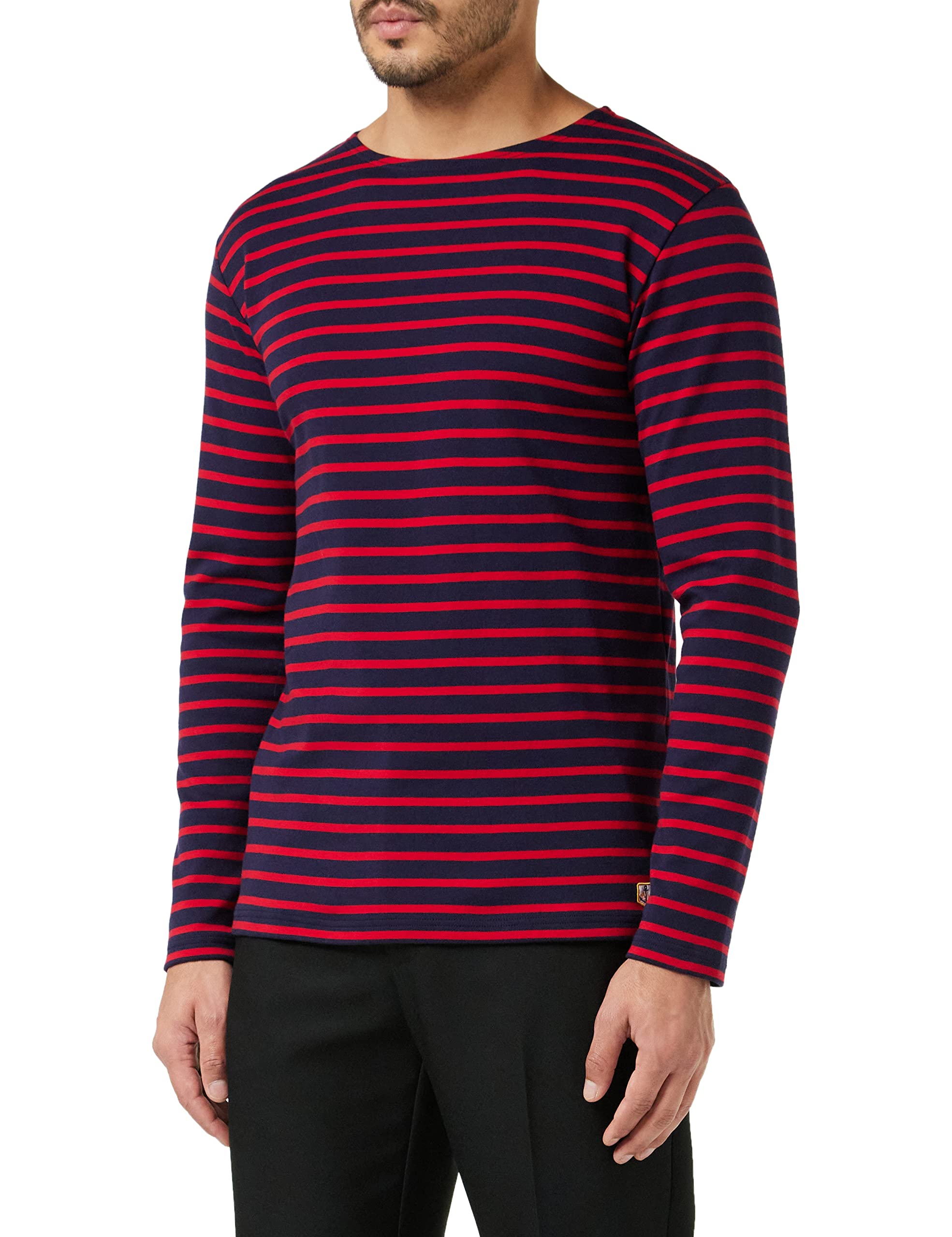 Armor Lux Men's Houat Heritage Sailor T-Shirt, Multicolor (455 Ship/Braise 455 Ship/Braise), XL