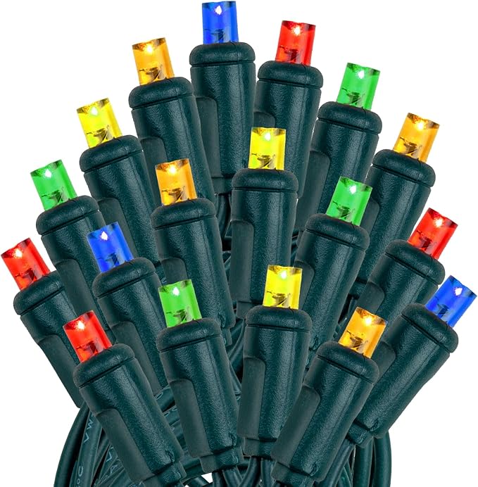 Luces navideñas LED multicolor 24 unidades 25 pies miniatura 4