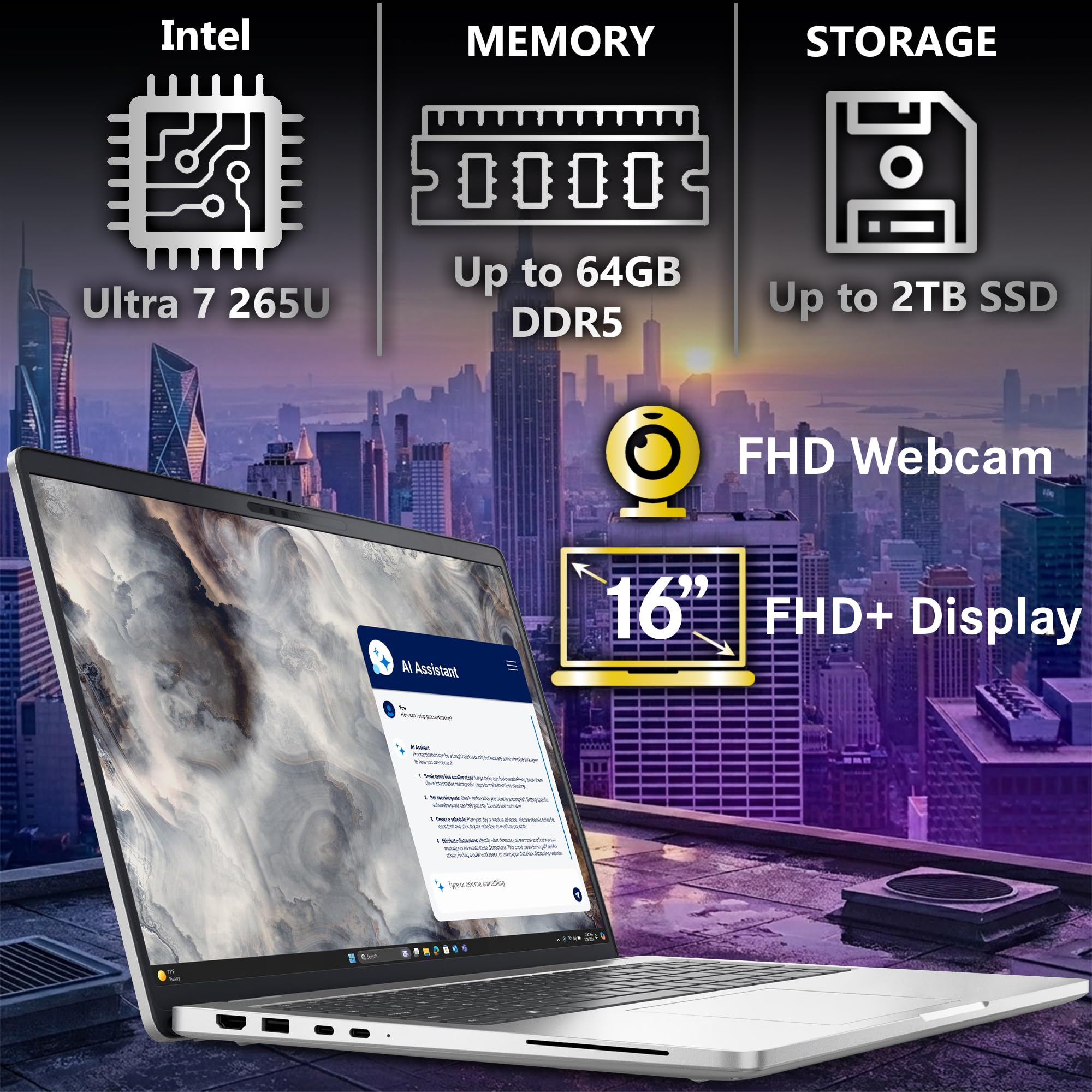 Amazon.com: Dell Pro 16 Plus PB16250 (Replaces Latitude 5550) AI