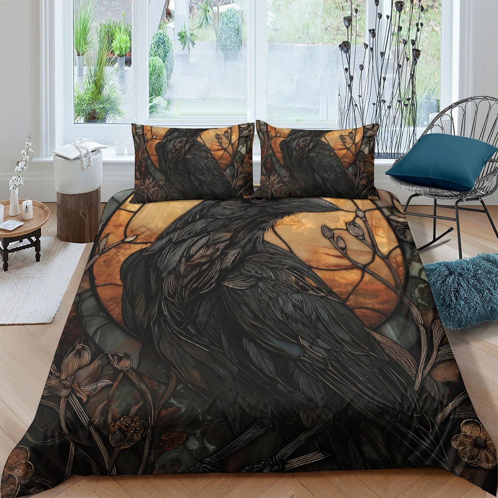 Ctjqhvkz Style-4 3D Printed Halloween Pumpkin Fitted Sheet Microfiber Dark Gothic Reaper Mattress Cover For Bedroom Dorm Decor Single（135X200cm）