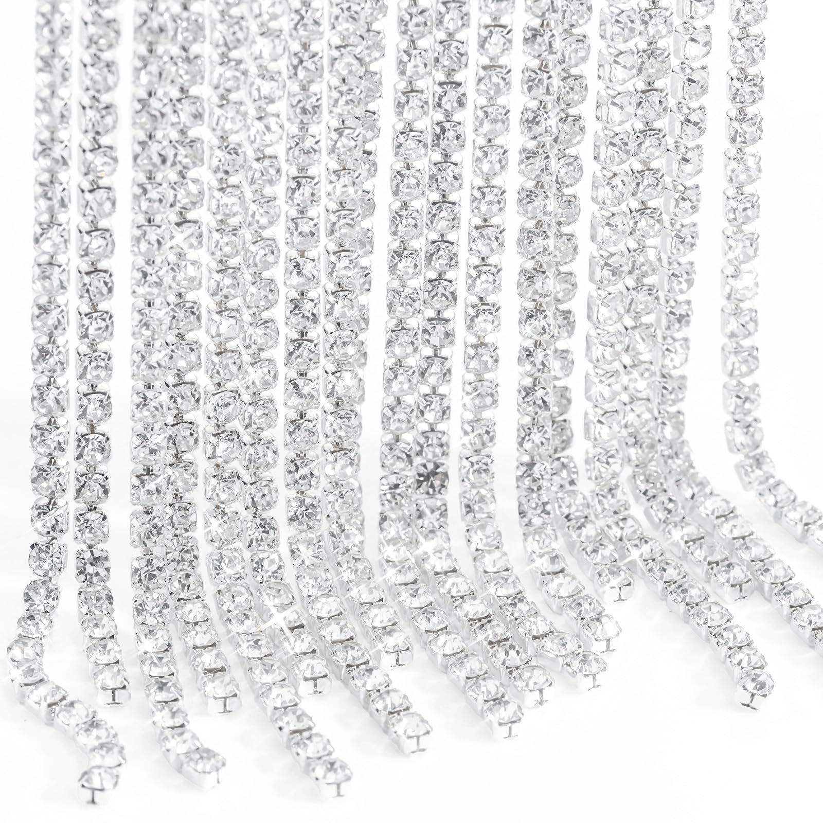 Cadena de diamantes SS6 con cristal brillante para alta costura y calzado