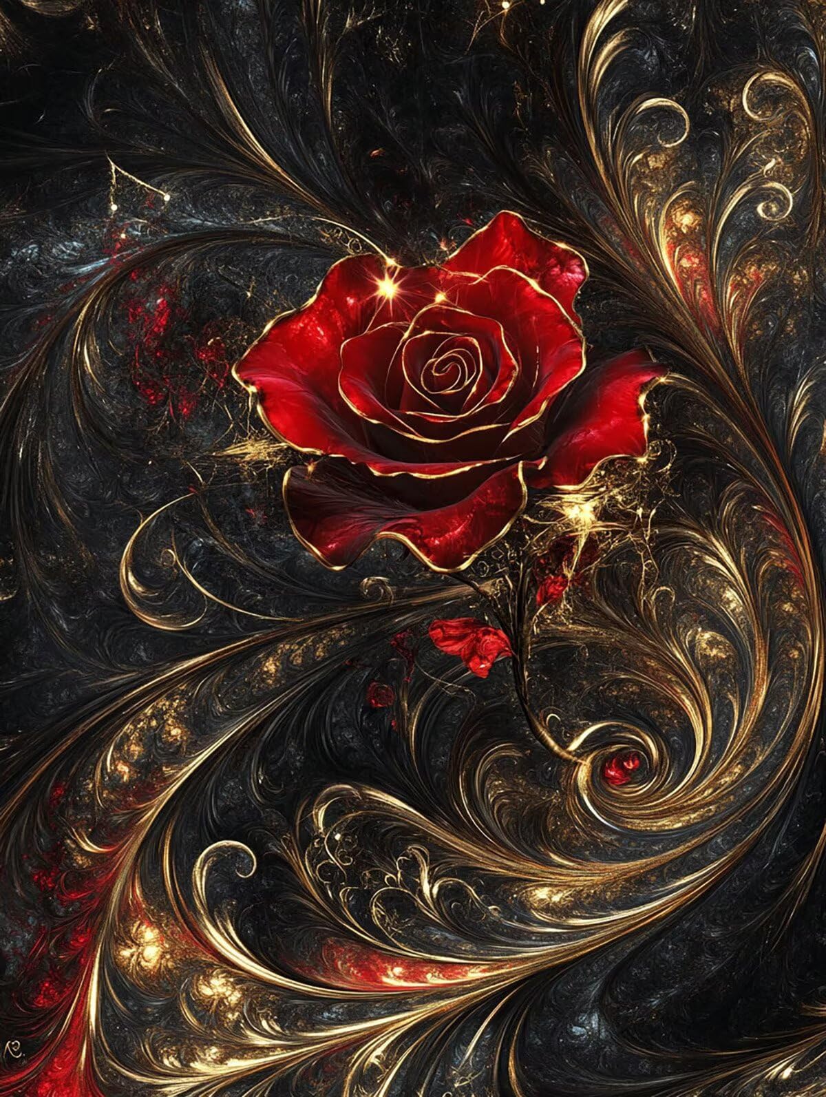 Dipingere con i Numeri Fiore, Paint by Numbers Adulti Astratto, Fai da te Creativi Adulti Quadri da Dipingere Numerati Kit per Decorazione Della Parete di Casa, Regalo 100x135 cm Senza Cornice 8J-1