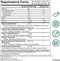 Vista 2 de Peak Pure & Natural Peak Greens apoya el equilibrio del pH y la alcalinidad Polvo de bebida verde superalimento Mezcla de hierba fermentada