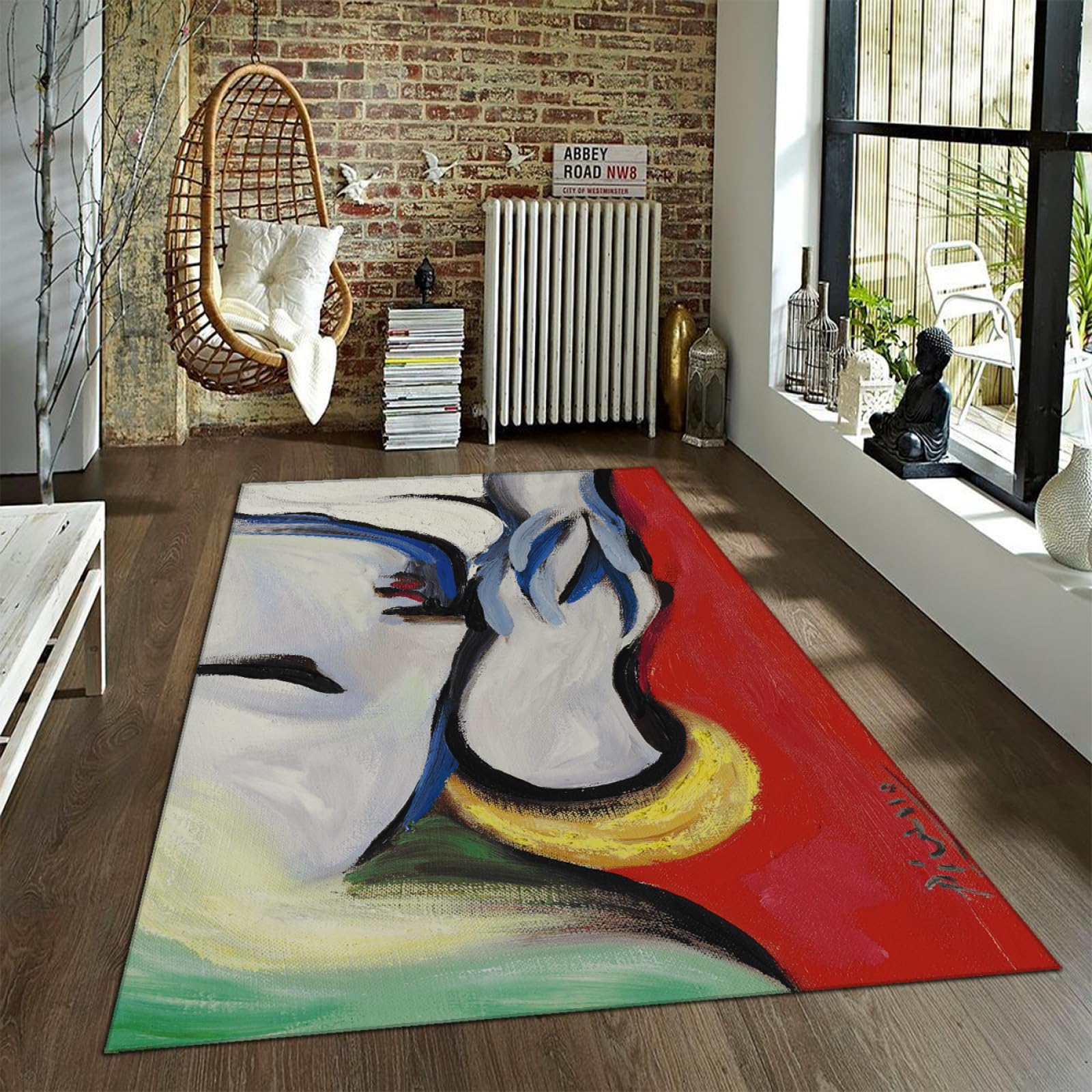 Tapis lavables style Picasso 180x270cm pour salon et chambre