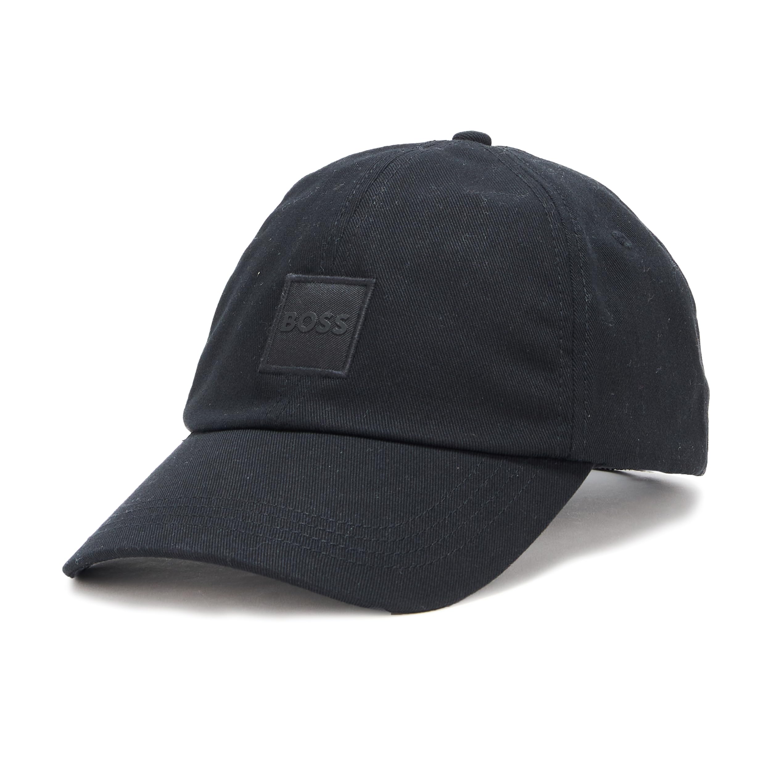 

                                                    BOSS, Tonal Square Logo Cotton Twill Hat, Black Gl