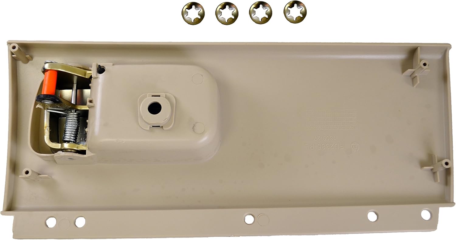 PT Auto Warehouse FO-2385ME-RL - Interior Inside Door Handle, Beige Housing with Chrome Lever (Golden Brush) - Left Driver Side Rear