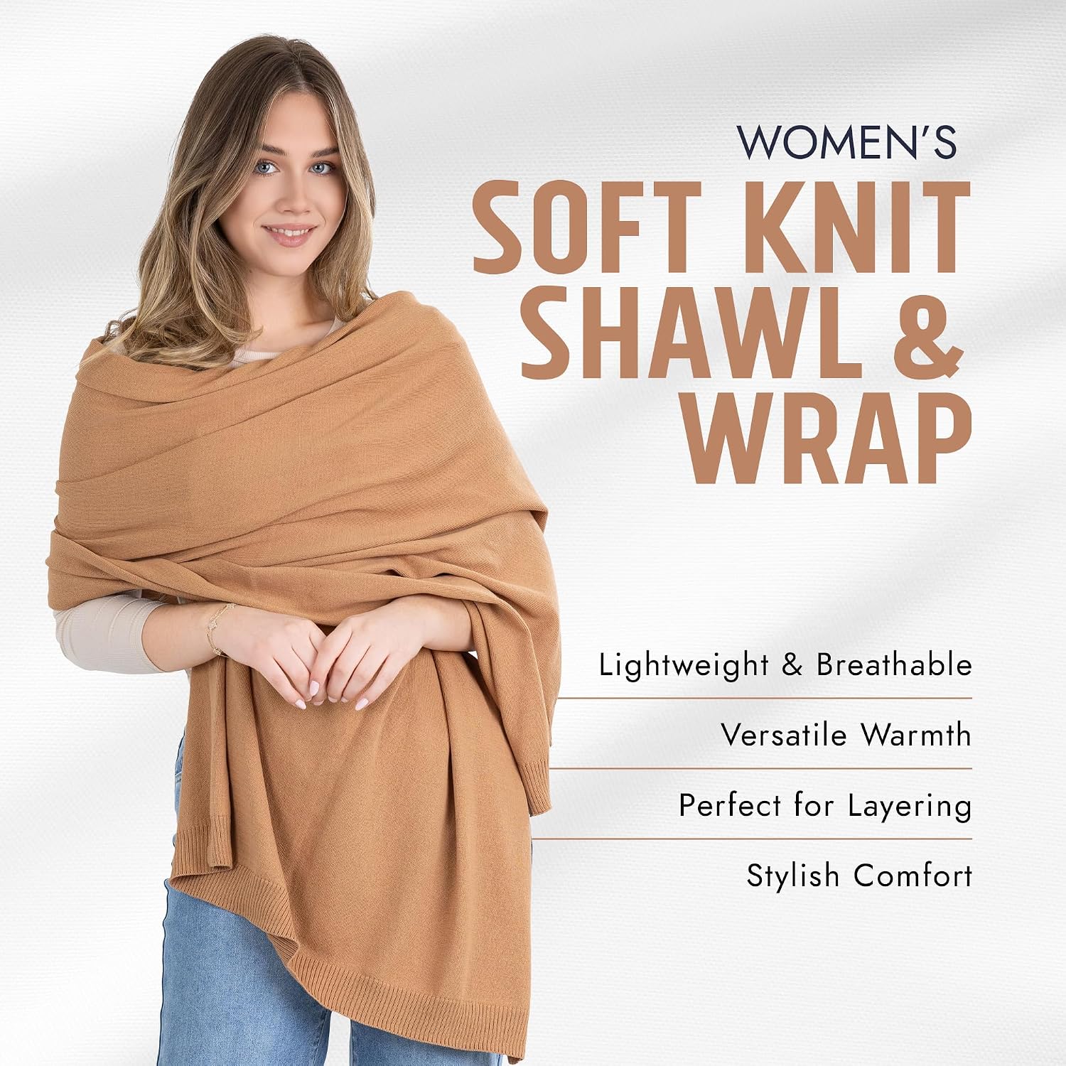 Cotton Shawl Wrap for Women – Oversized Travel Scarf & Shoulder Stole