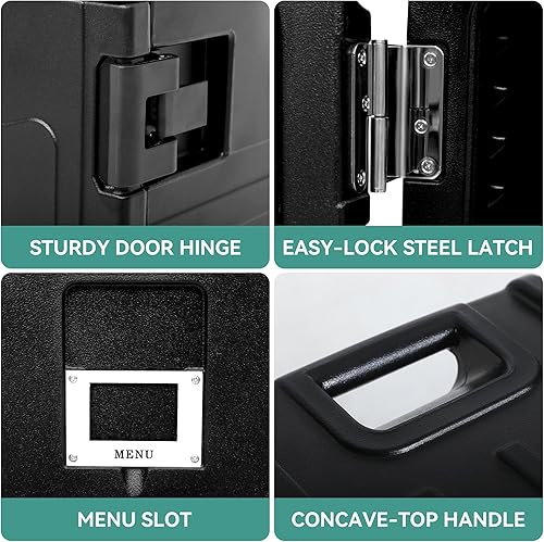 Miniatura 6 de YITAHOME Transportador de alimentos aislado, caja caliente LLDPE de 127 cuartos de galón para catering con sartén de acero inoxidable, calentador de