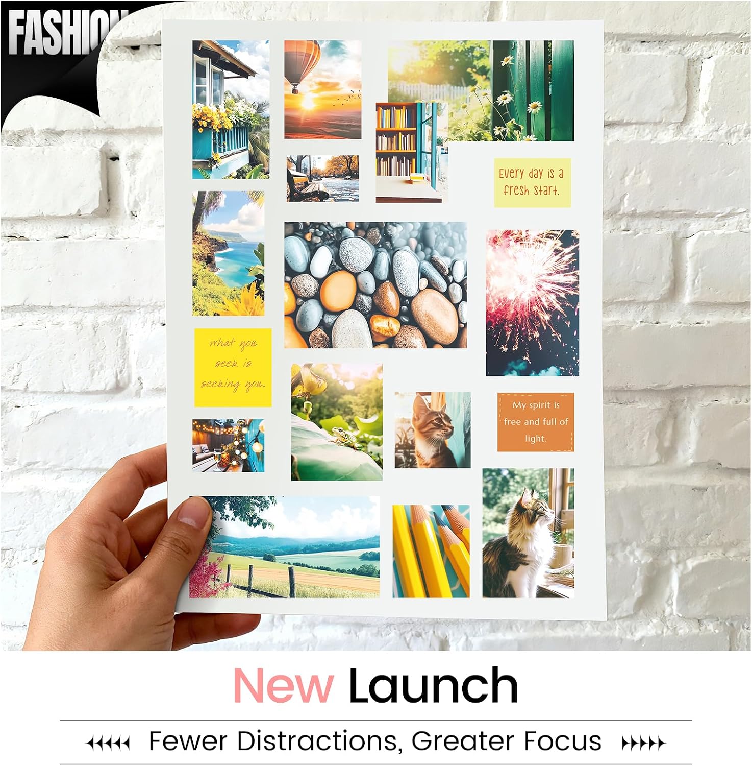 Sawnfay Vision Board Book - 2026 Vision Board Sticker Book, with Motivational Images & Quotes, Vision Board Kit & Supplies for Women