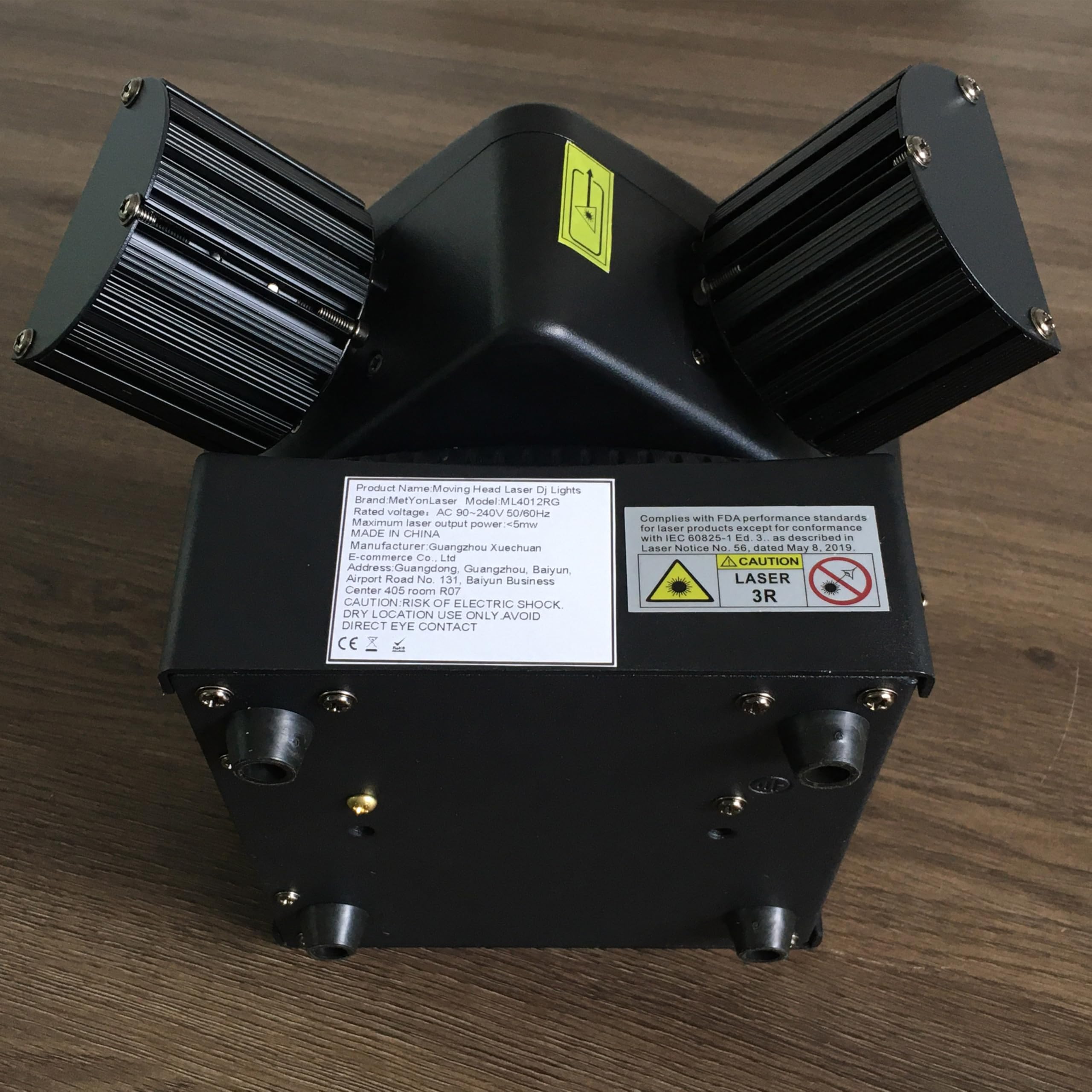 Moving Head Bühnenlicht, LED-DJ-Lichter mit DMX512-Controller, Soundaktivierung, 4 Stück 12 W RGBW-LED-Perlen, Dimmer-Stroboskopeffekt