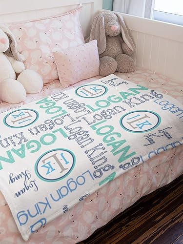 Vista 15 de Manta personalizada para bebé con nombre, regalo personalizado para hija, niños, niñas, niños, ideal para cumpleaños, Navidad, Acción de Gracias