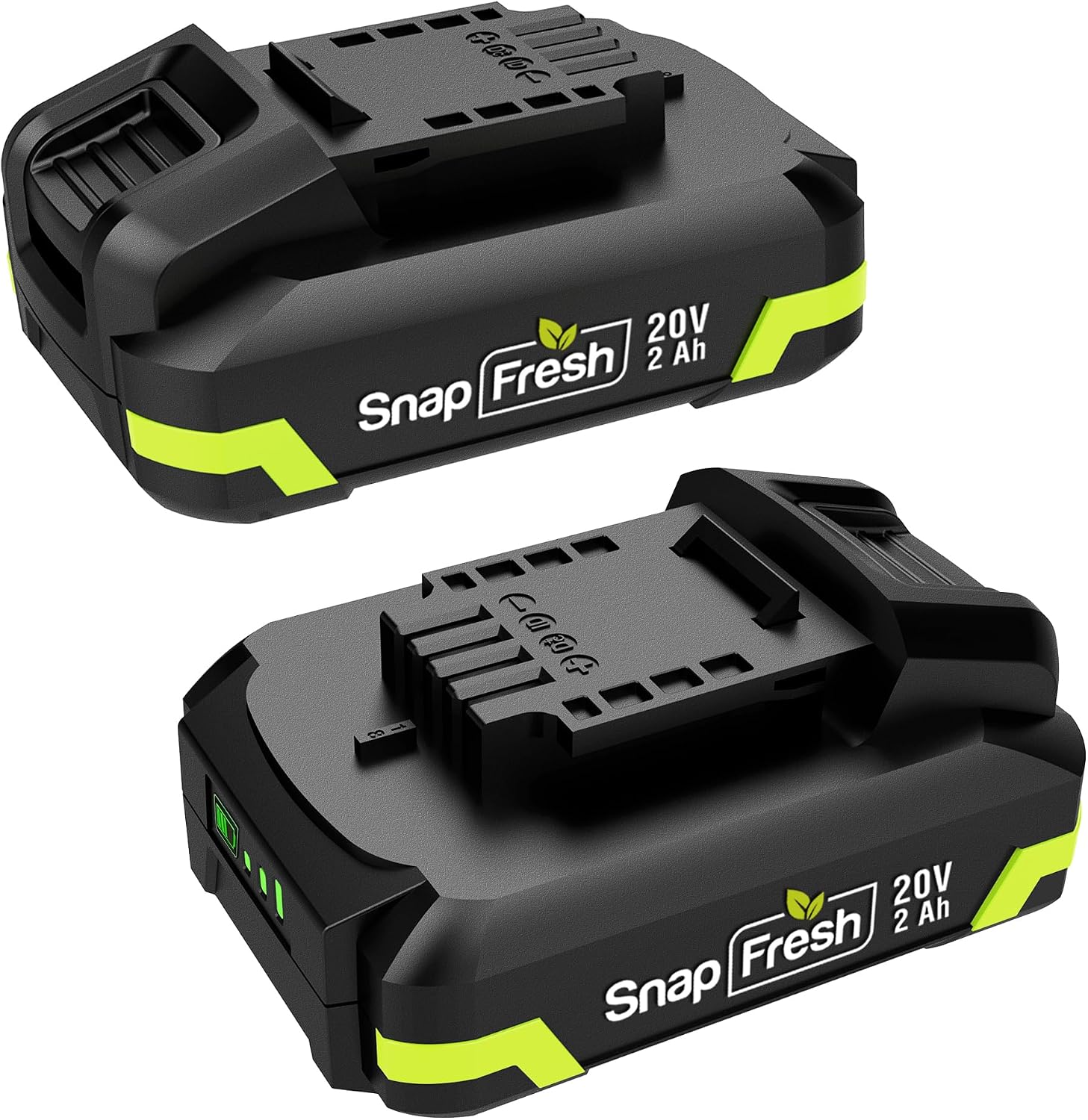 SnapFresh 20V 2.0Ah Battery 2-Pack (Not Works with Other Brands), Fast Charging Compatible Chargers (BBT-DC20A)