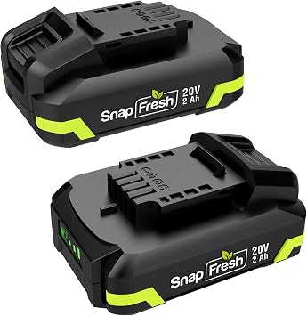 SnapFresh 20V 2.0Ah Battery - 2 Pack Not Compatible with Other Brands