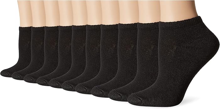 Носки Value, низкие, 10 шт. — Hanes, цвет: Чёрный