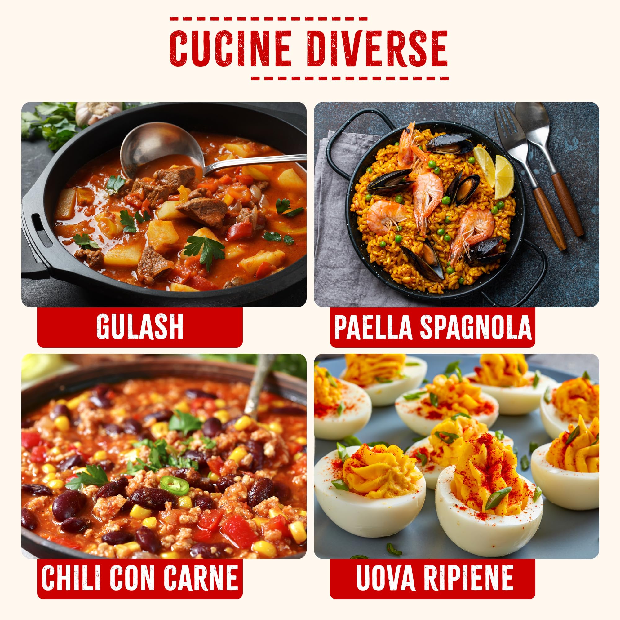 Set regalo di paprika ungherese (3x100 g) importata da Kalocsa, Ungheria, 3 gusti: dolce, piccante e dolce affumicata