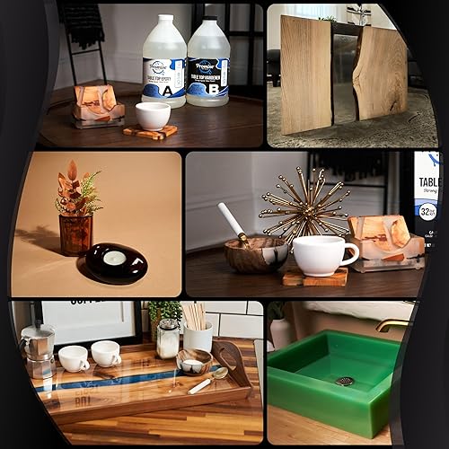 Miniatura 6 de Cubierta transparente de resina epoxy para mesa de bar kit de 1 galón