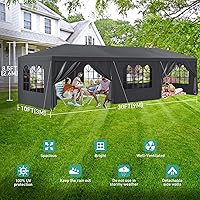 Vista 4 de Tienda de campaña para exteriores de 10 x 30 pies, tiendas grandes para fiestas, graduaciones, bodas y cumpleaños, tienda de campaña para eventos