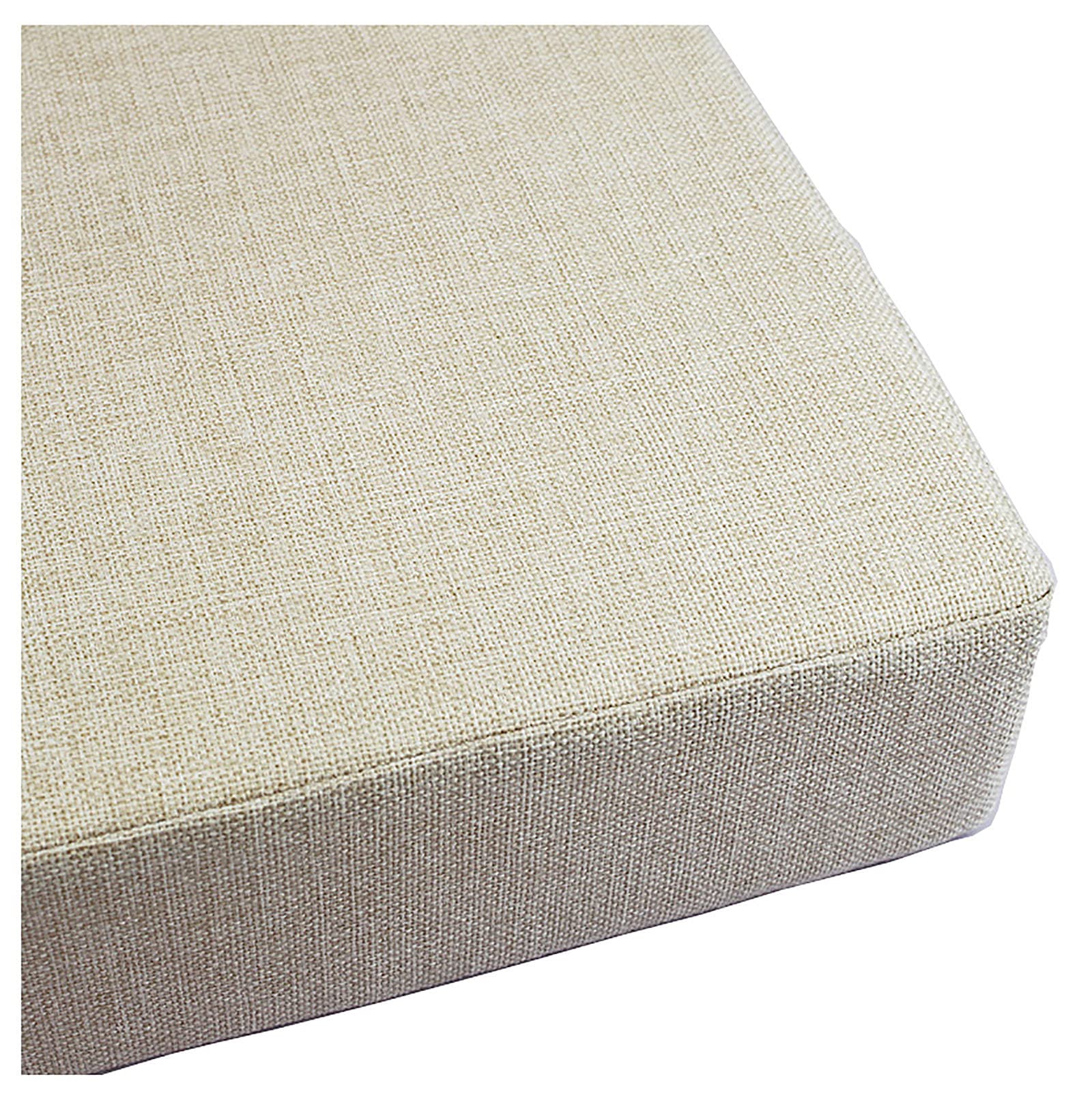 Coussin pour banc épaisseur 5 cm beige lavable pour un confort optimal en extérieur
