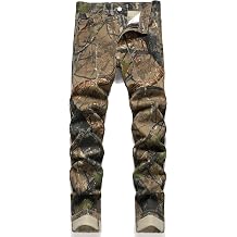 OIIIO Mens Athletic Fit Jeans Denim Pants