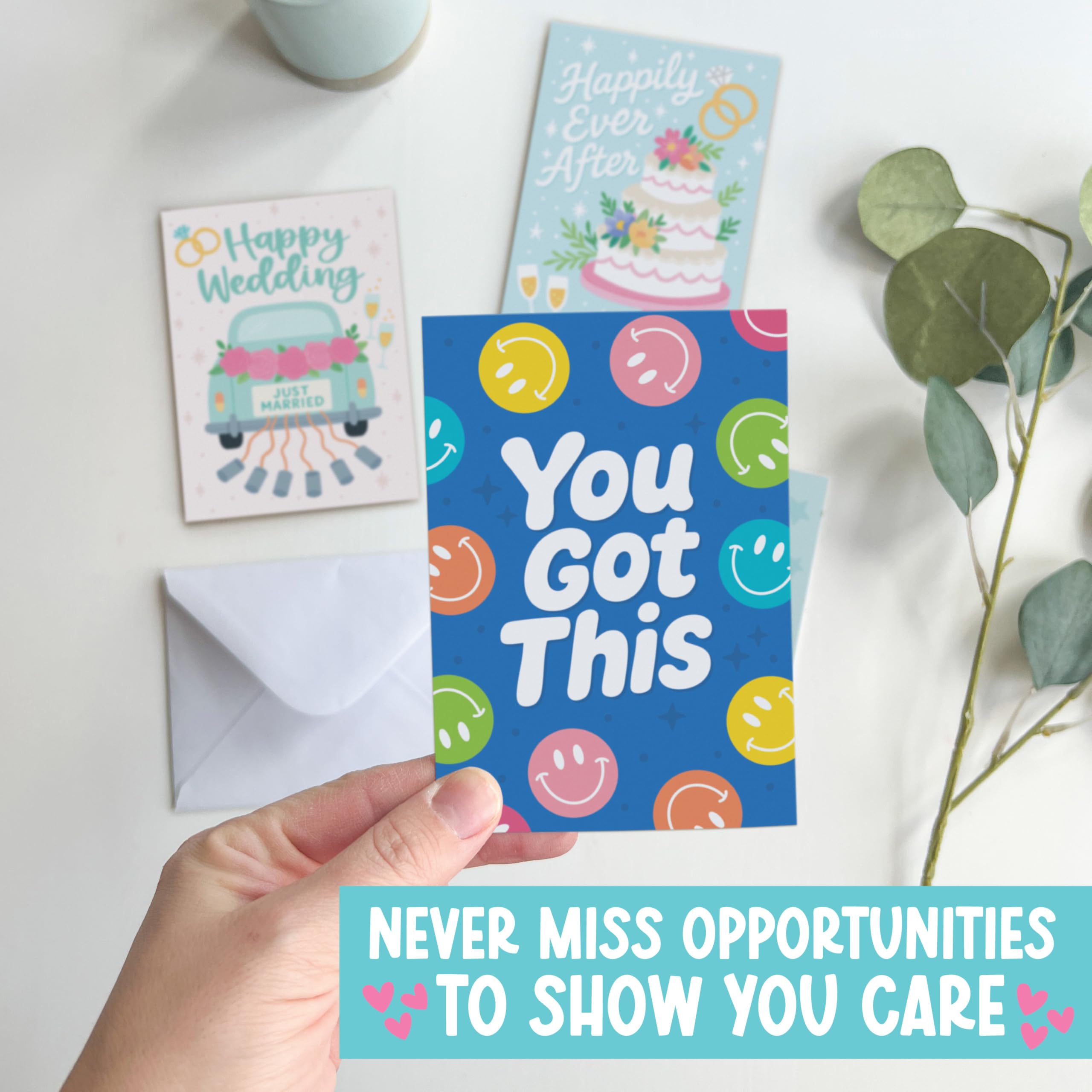 Hadley Designs Tarjetas surtidas con sobres para todas las ocasiones: 54 tarjetas de felicitación a granel para todas las ocasiones, surtido de tarjetas de felicitación mixtas, cumpleaños