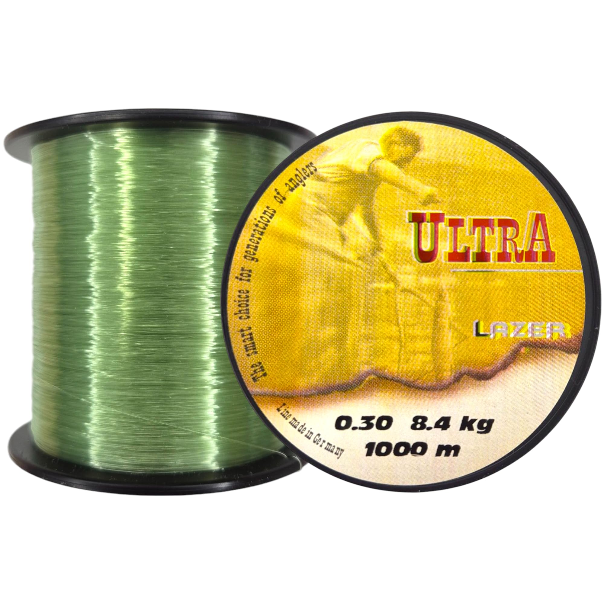 Hilo de Pescar Monofilamento 1000m DIA0,30mm Test 8,4kg - Hilo Nylon Verde para Pesca Carpa - Hilo Pesca - Sedal de Pesca - Carpfishing - Accesorios Pesca - Línea Pesca Mar - Fish Line