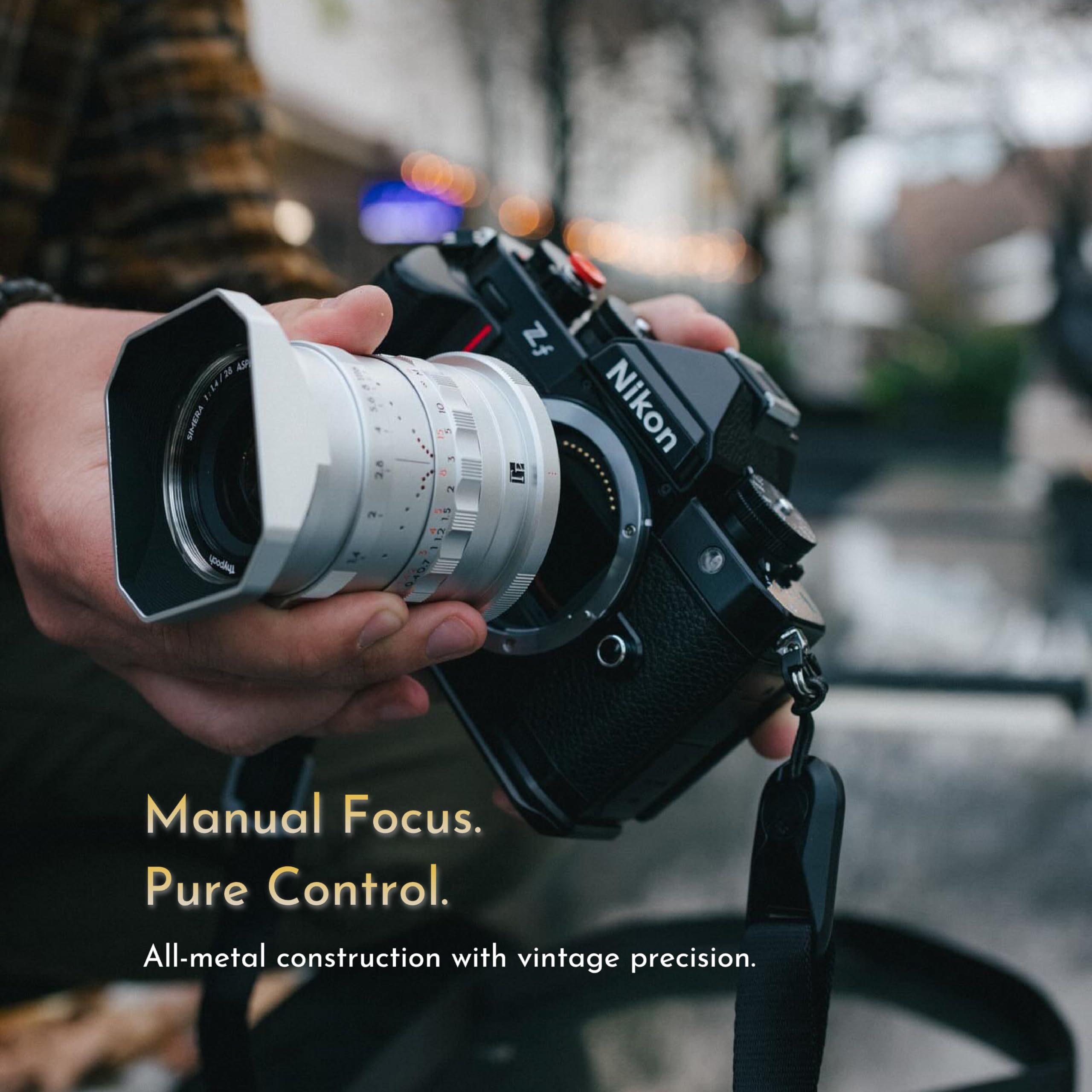 Thypoch Obiettivo Simera 28mm f/1.4 E-Mount full frame Lente per Sony E（A6300, A6500, A6100, A6400, A6600, A6700, ZV-E10, ZV-E10 II, FX30）-Nero