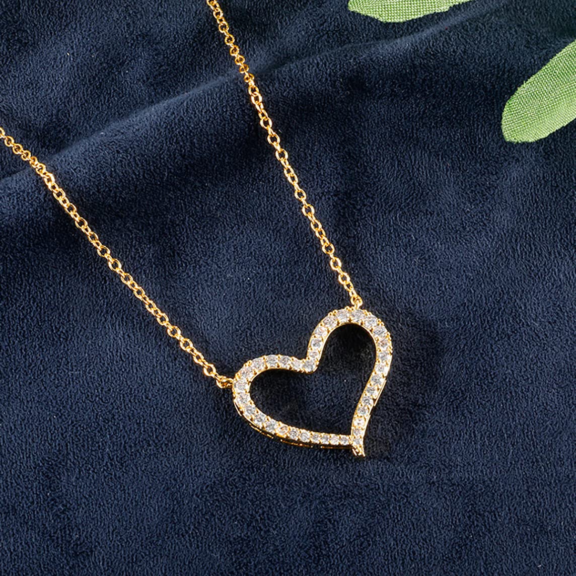 Collana da donna a forma di cuore, grande, soffice e spesso