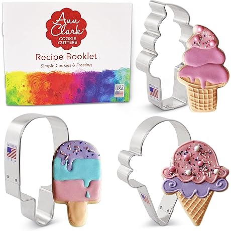 Ann Clark 3-Pc Ice Cream Cookie Cutters Set
