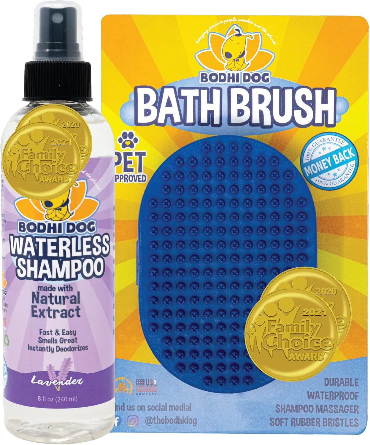 Bodhi Dog Grooming Shampoo Brush + Lavender Waterless