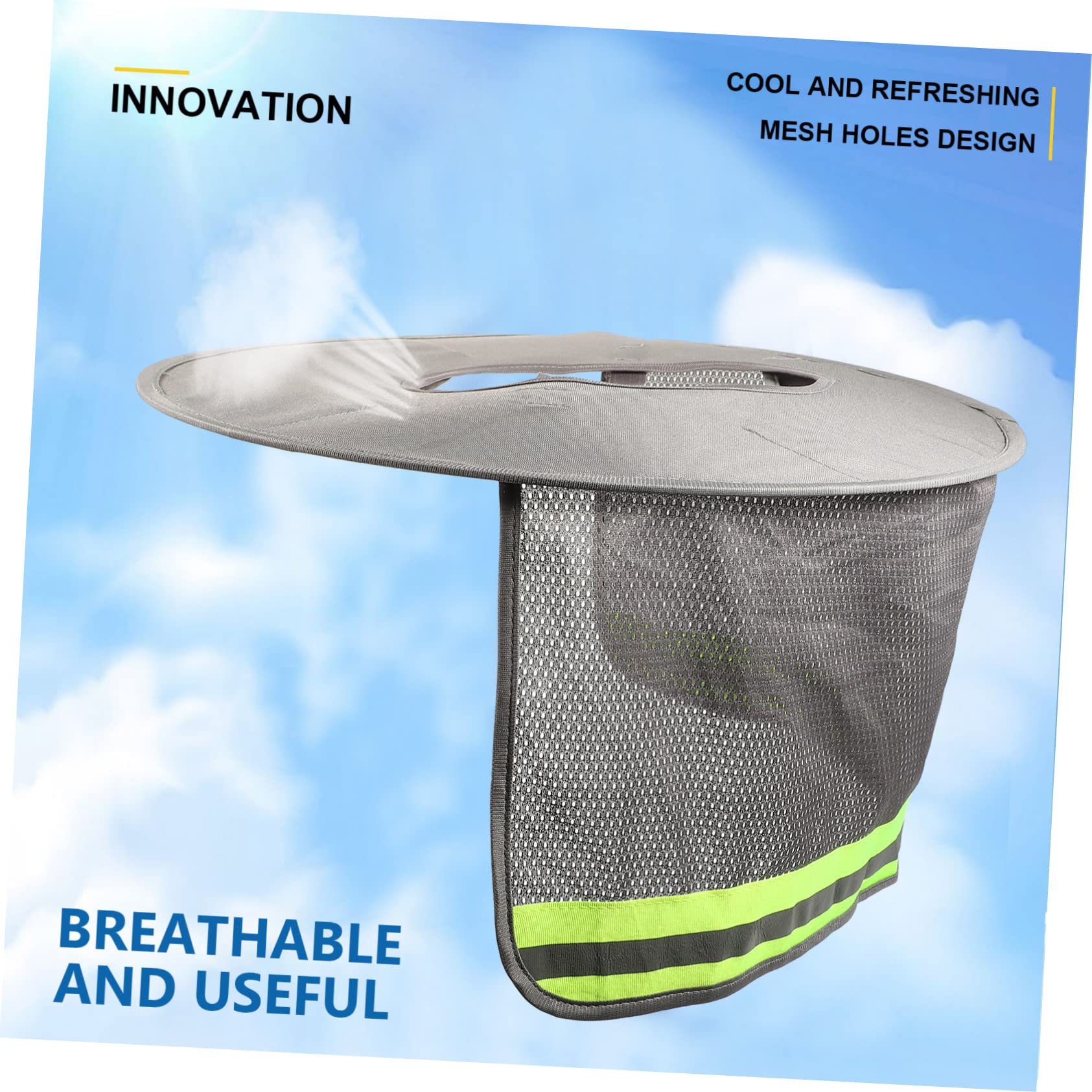 Artibetter 6pièces Casque De Sécurité avec Visière Pare-Soleil Et du Cou Accessoires Réfléchissants pour Casque De Chantier pour Travail Extérieur