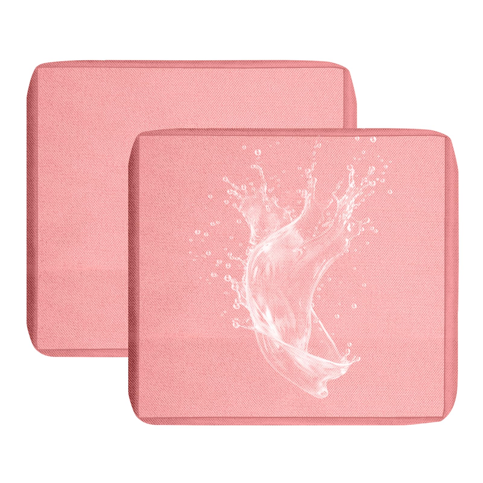 BXFUL Outdoor Patio Sofa Cushion Cover, Waterproof Stretch Replacement Seat Cushion Cover for Outdoor Furniture Garden Backyard with Zipper, Washable Furniture Cover (Pink,50x45cm(Pack of 2))
