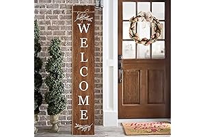Wooden Farmhouse Welcome Sign | Porch Décor for Indoor or Outdoor |...