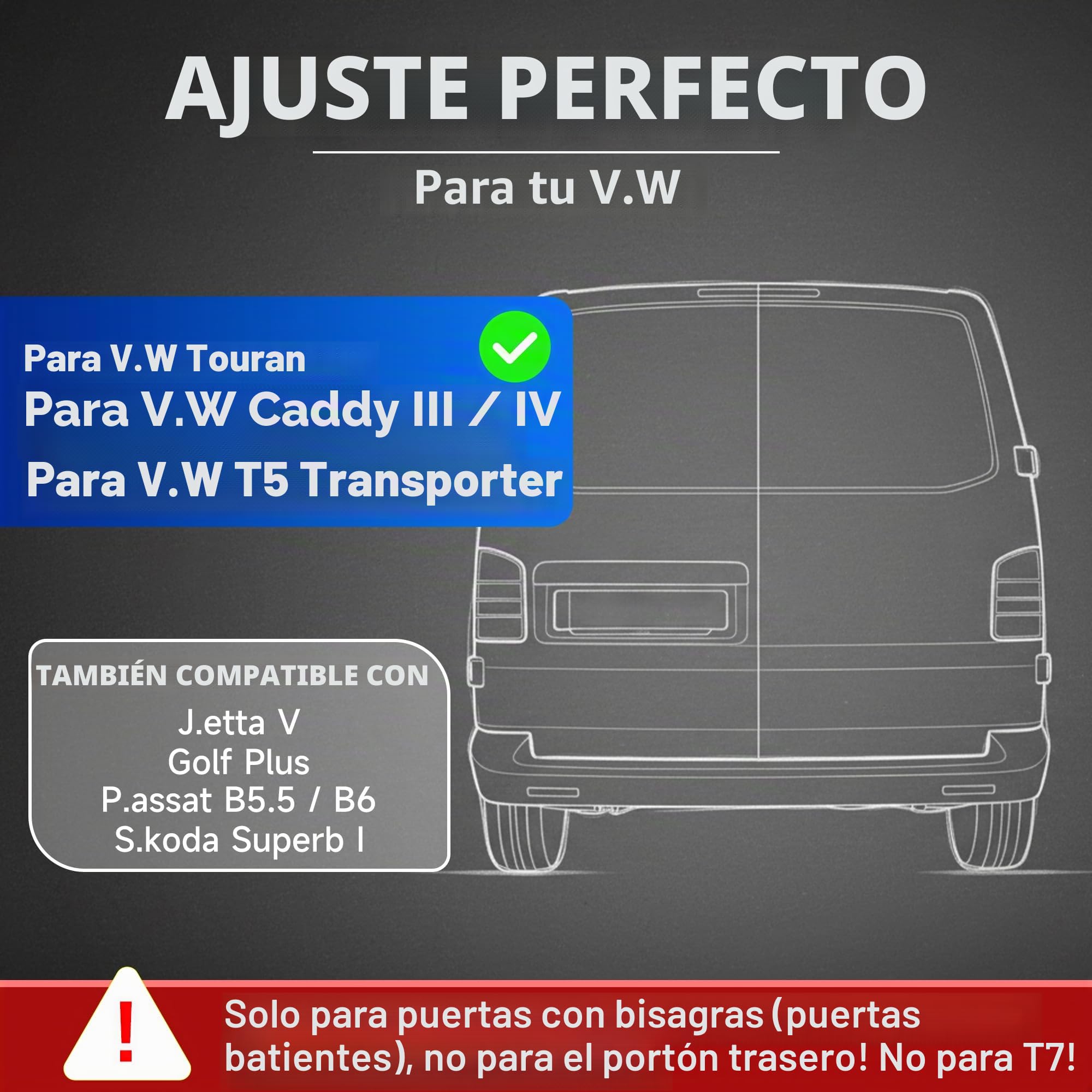 2 luces LED de matrícula para VW Caddy MK3 Transporter T5 T6 Golf MK5 P/assat B5 B6 J/etta Touran Skoda Superb 18-SMD 6000K Blanco Canbus Led Tag Lámparas