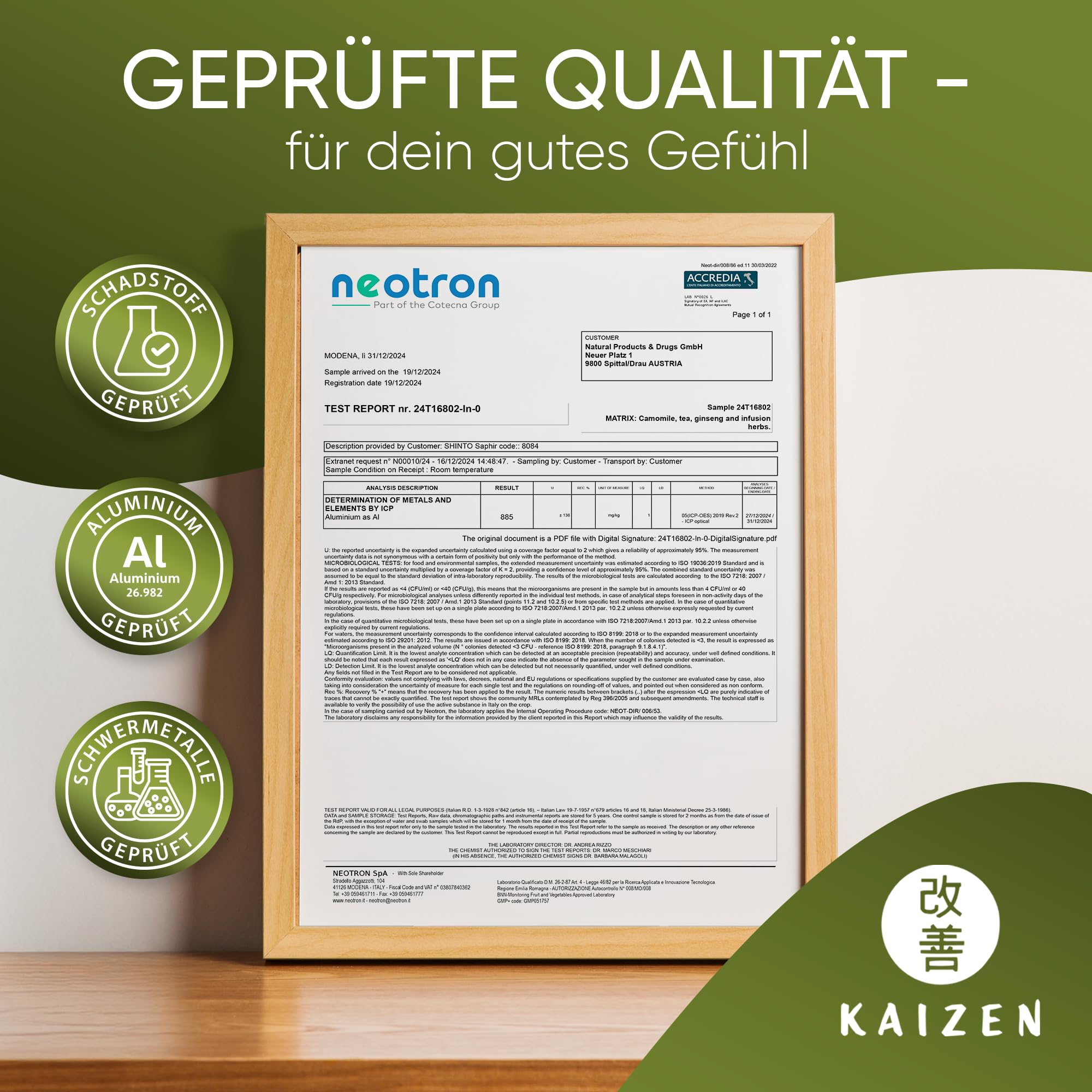 Kaizen - Matcha Pulver "Ibuki" - erlesener Premium Bio Matcha Tee - beschattet - Direktimport aus der Präfektur Kagoshima/Japan - 30g Dose mit UV & Sauerstoffschutz