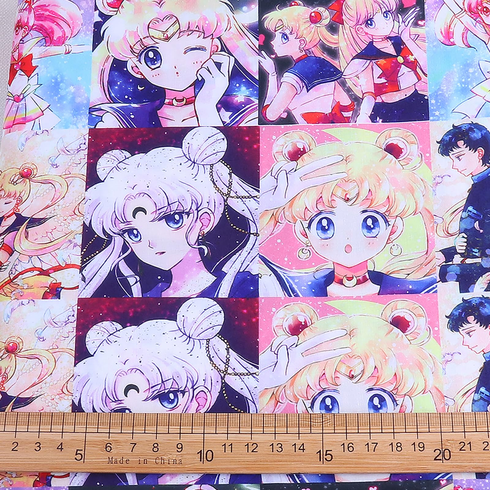 Amazon.co.jp: 5種柄 美少女戦士セーラームーン 布 生地 パッチワーク