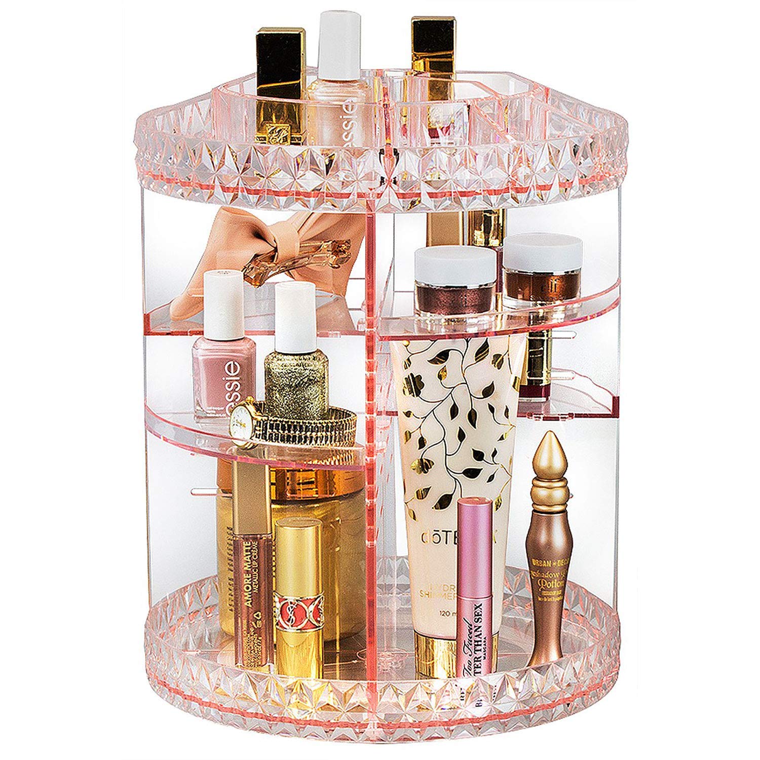 Buy Rotating Makeup Organizer, 360° Rotating Crystal Adjustable