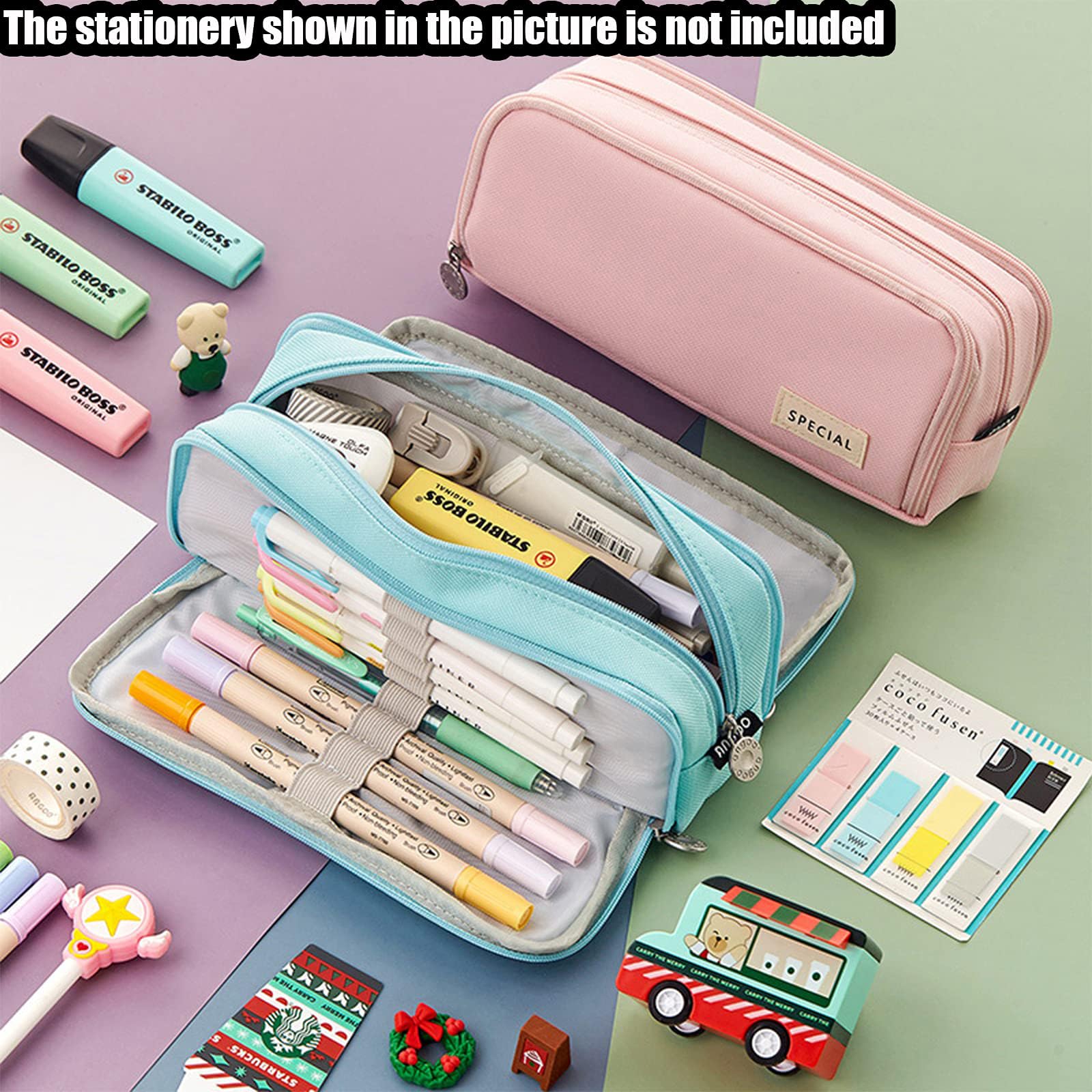 Estuche Escolar Para Niños Y Niñas - Con 3 Compartimentos, Diseño Volcán, Resistente Y Espacioso