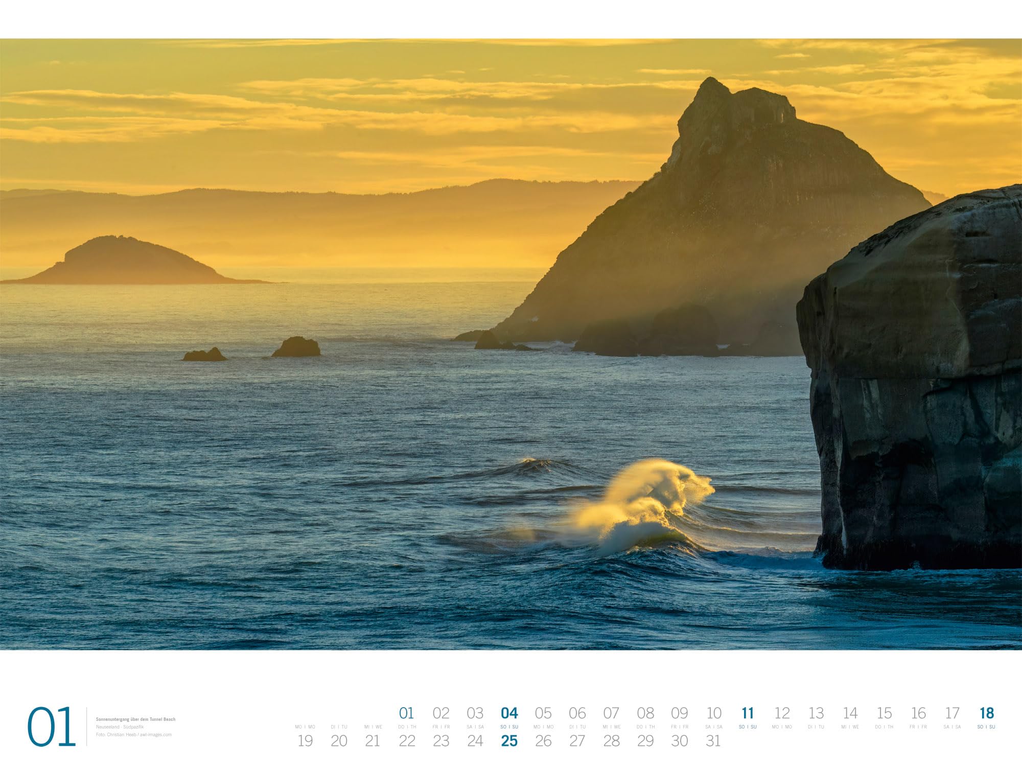 Meer Gallery Kalender 2026 | Außergewöhnlicher Meeres-Kalender im großen Querformat (66x50 cm) | Küste und Strand im Großformat