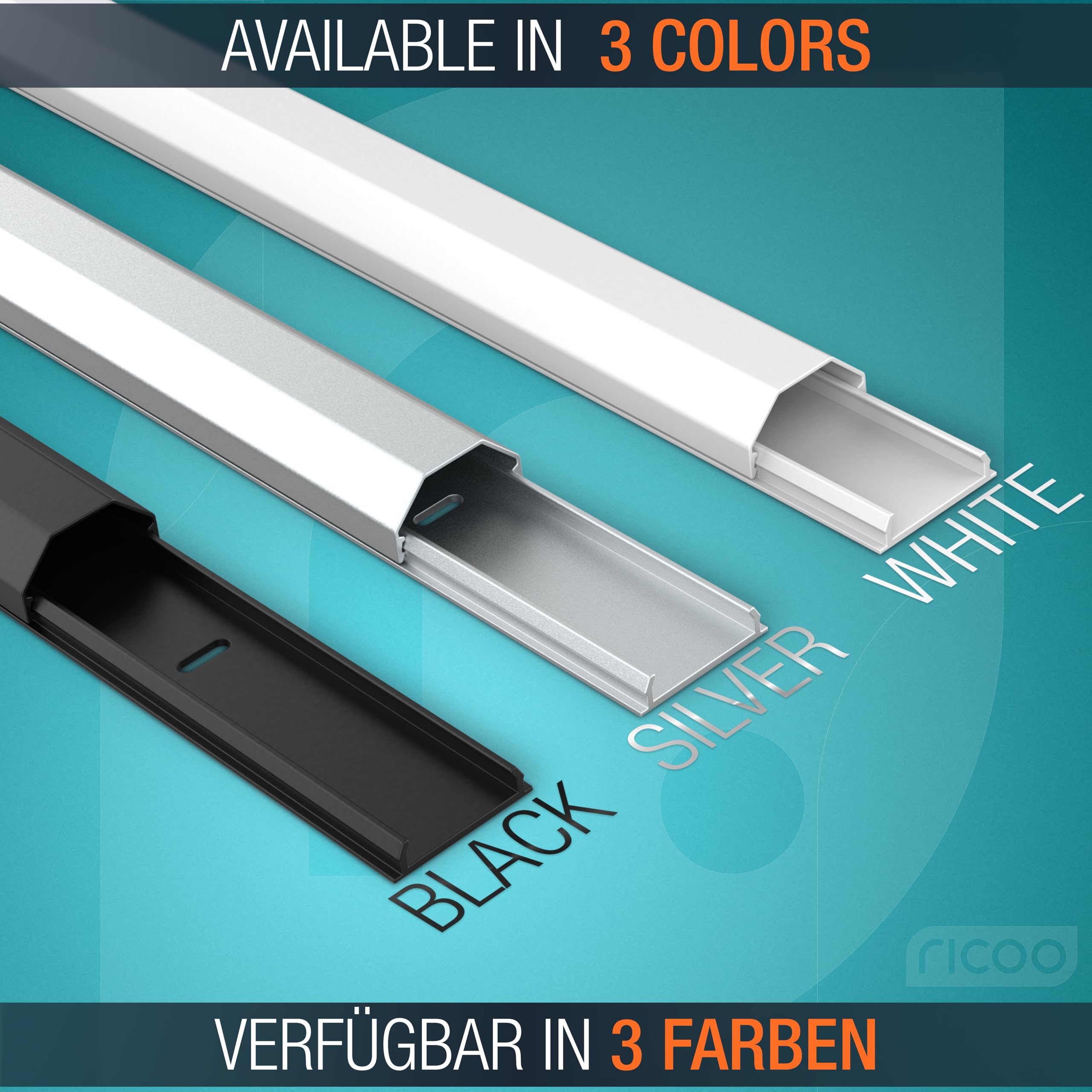 Aluminium kabelgoot - 110 x 3 3 cm - zilver - Klusspullen kopen