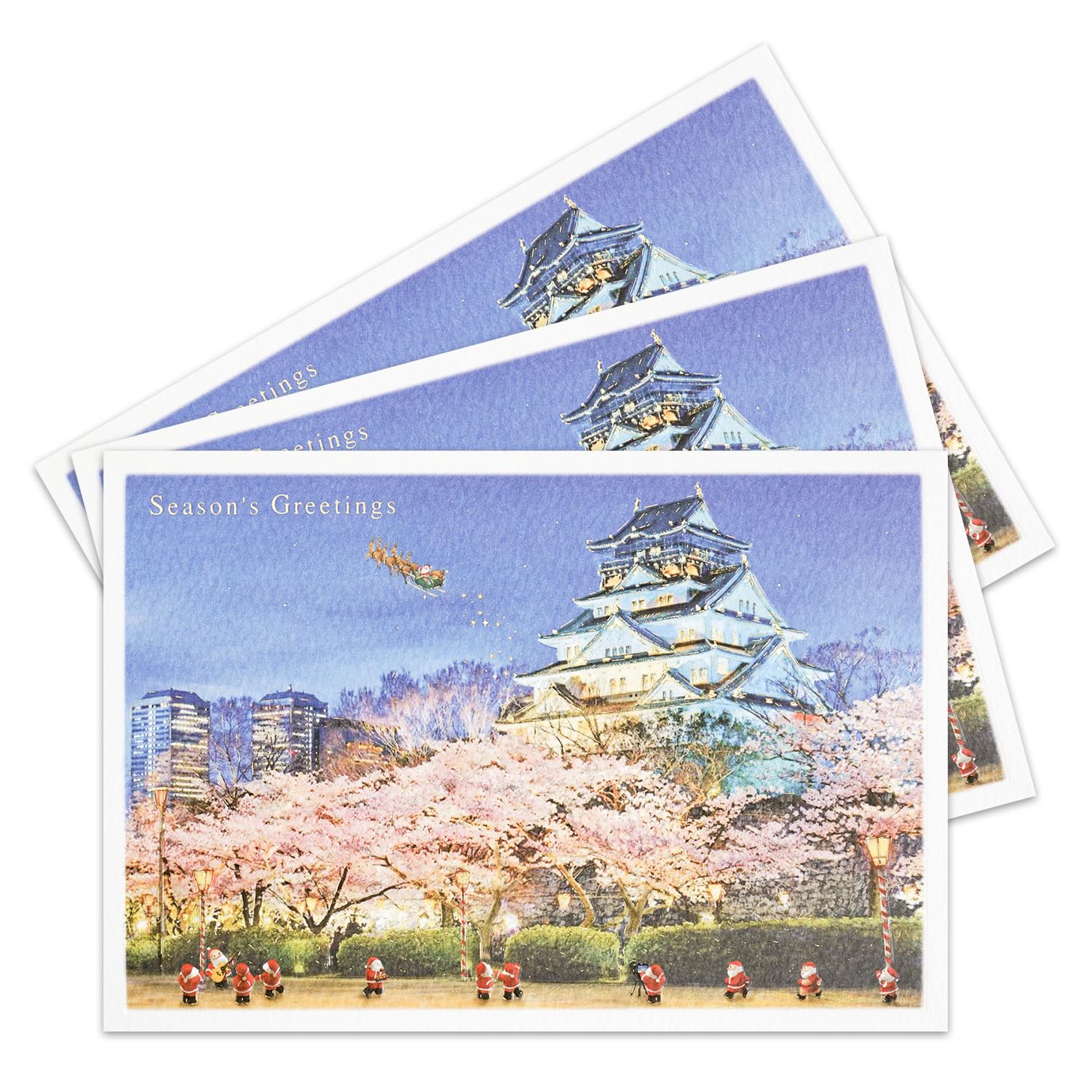 Amazon | ミニサンタ グリーティングライフ クリスマス カード 3枚