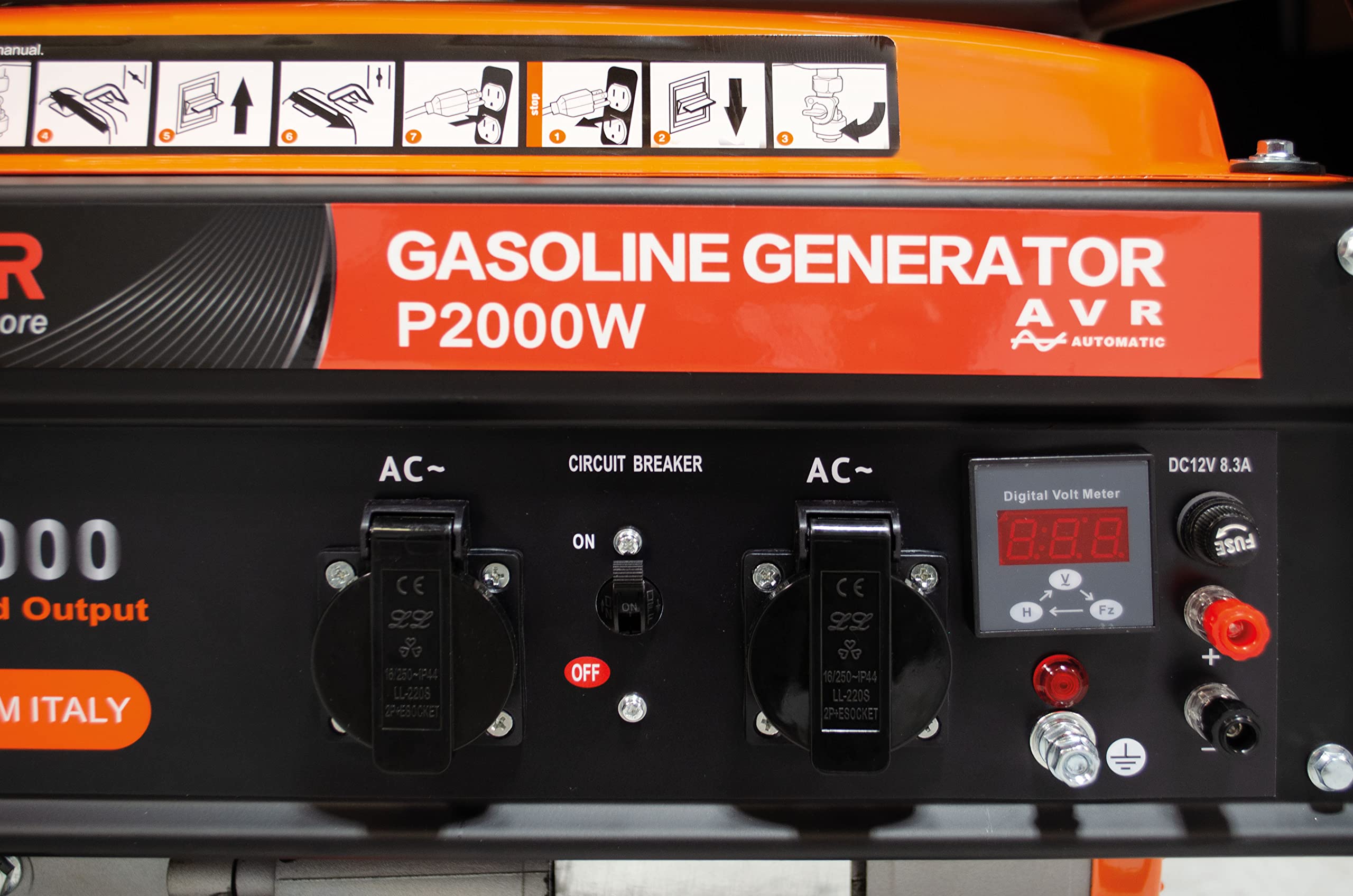 Generatore di corrente benzina Premium Power P2000W - monofase - 2 kW - AVR