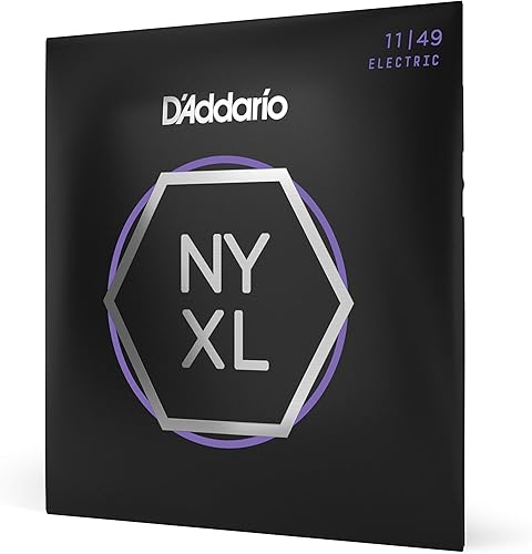 Miniatura 29 de Cuerdas para Guitarra Eléctrica D'Addario, NYXL Chapadas en Níquel, NYXL1046, Calibre Ligero Regular 10-46, Juego de 6 Cuerdas, Paquete de 1