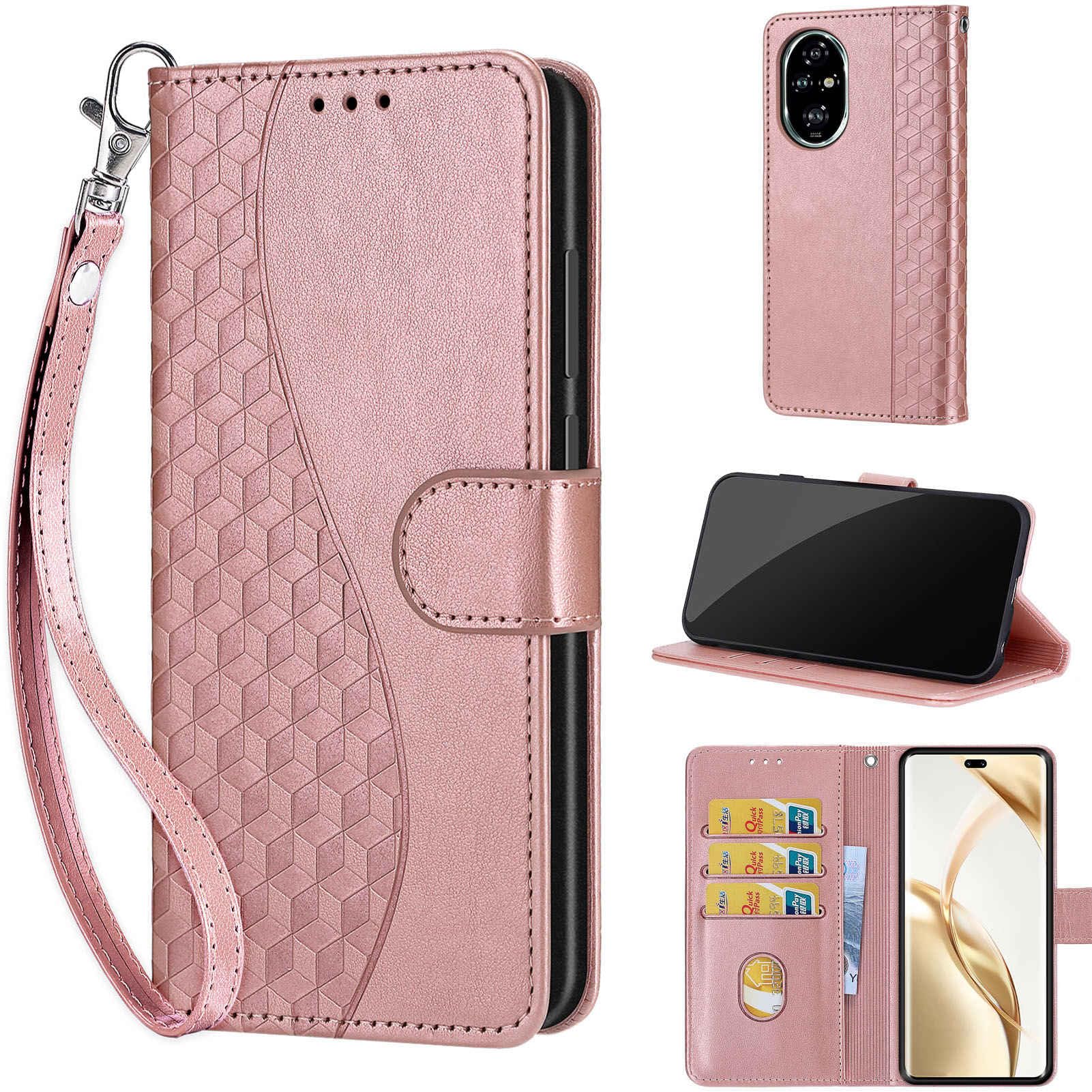 portafoglio Cover Per Honor 200 Pro, Custodia Pelle PU a