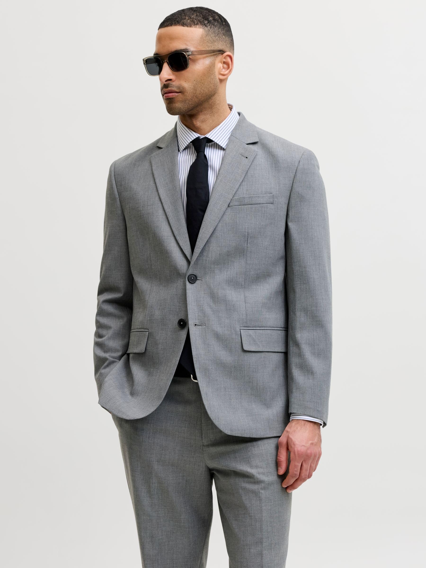 Jack & Jones JPRTHEO Blazer Noos, Jasnoszary melanż/dopasowanie: regular fit, 50