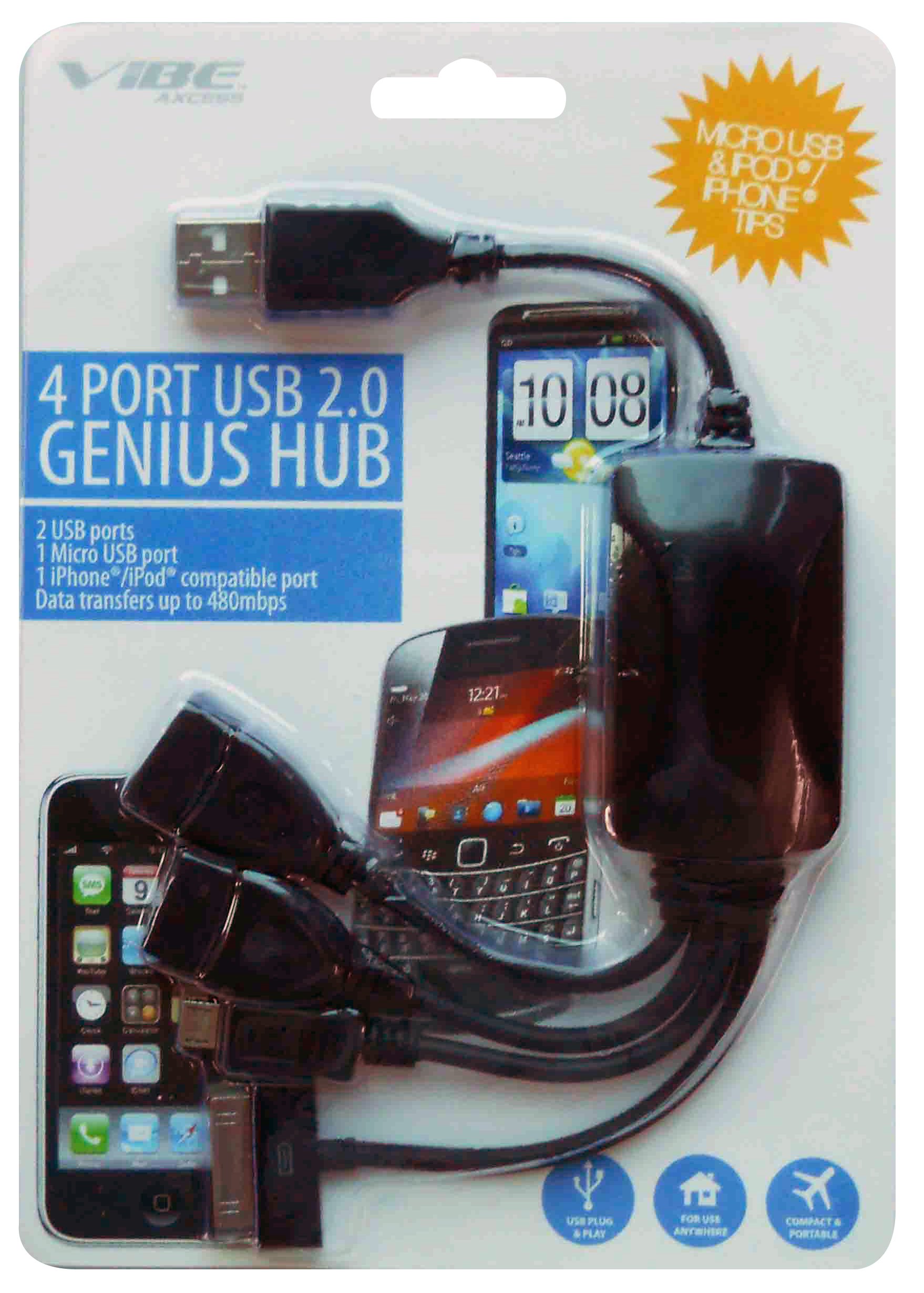 LLC High Speed 4 Port USB 2.0 Hub (VA-4HB-MMI)
