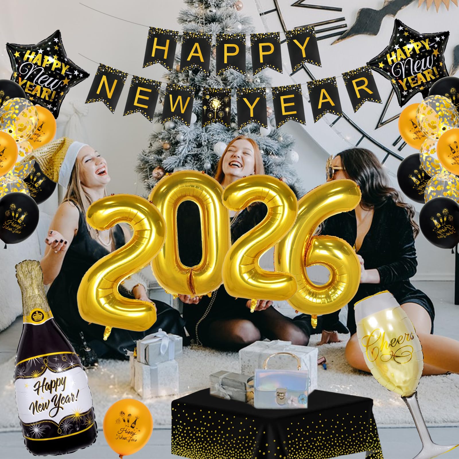 GoldRock Luftballons Silvester Deko 2026 Party Set,14 Stück Ballons Happy New Year Deko,Folienballon 2026 Zahlen Gold Happy New Year Luftballon Silvesterdeko,Stern Silvester Balloon,Neujahr Dekoration GoldRock Luftballons Silvester Deko 2026 Party Set,14 Stück Ballons Happy New Year Deko,Folienballon 2026 Zahlen Gold Happy New Year Luftballon Silvesterdeko,Stern Silvester Balloon,Neujahr Dekoration