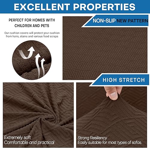 Miniatura 2 de XINEAGE - Fundas para sofá de 3 piezas, para sofá de 2 cojines extragrandes, funda súper elástica para sofá de 2 asientos, funda universal para sofá