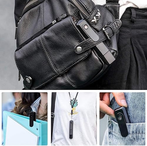 Miniatura 2 de Cámara oculta Mini cámara corporal HD 1080P portátil Cop Pocket Cam con grabadora de video, cámara de niñera para seguridad en el hogar, no necesita